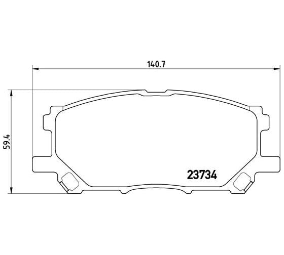 Колодки тормозные дисковые передние для автомобилей Lexus RX / Toyota Harrier TRIALLI PF 4346 1