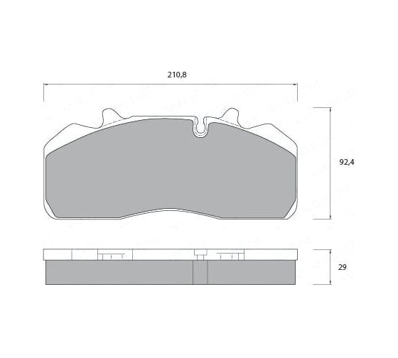 Колодки тормозные дисковые для автомобилей МАЗ, DAF, Renault с монтажным комплектом TRIALLI PFT 29124 1