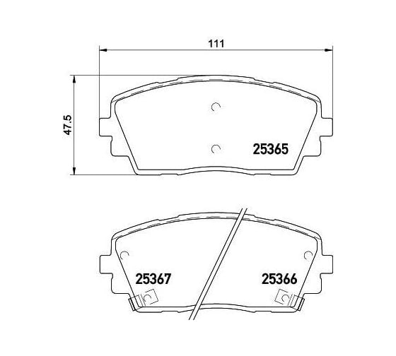 Колодки тормозные дисковые передние для а/м Kia Picanto TRIALLI PF 4247