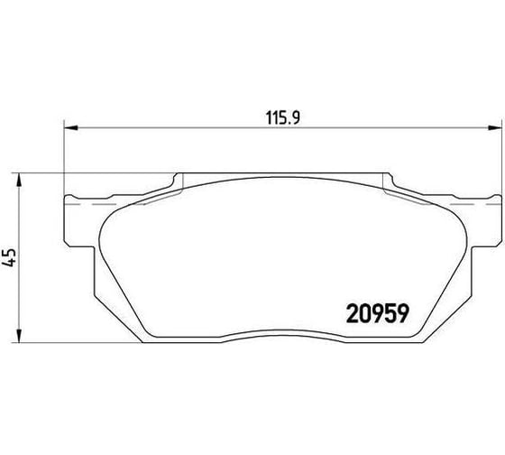 Колодки тормозные дисковые передние для автомобилей Honda Fit TRIALLI PF 4219