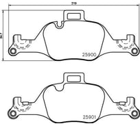 Колодки тормозные дисковые передние для автомобилей BMW 3 / 5 TRIALLI PF 4206