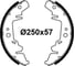 Колодки тормозные для автомобилей Kia Carnival /Chrysler Voyager барабанные 250x57 TRIALLI GF 4517 1
