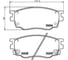 Колодки тормозные дисковые передние для автомобилей Mazda 6 1.8i TRIALLI PF 2502 2