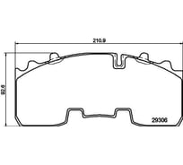 Колодки тормозные дисковые для автомобилей MAN, Mercedes, BPW, SAF с монтажным комплектом TRIALLI PFT 29165