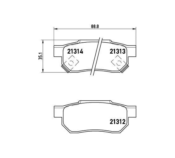 Колодки тормозные дисковые задние для а/м Honda Jazz / Civic TRIALLI PF 4031
