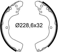 Колодки тормозные для автомобилей Mitsubishi Outlander /Pajero Pinin барабанные TRIALLI GF 4544