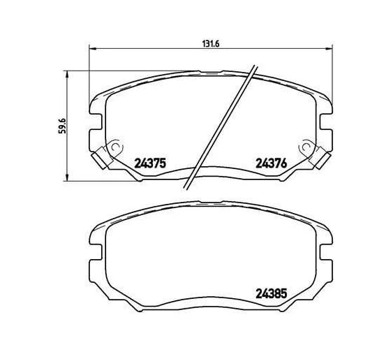 Колодки тормозные дисковые передние для а/м Hyundai Sonata TRIALLI PF 4235