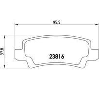 Колодки тормозные дисковые задние для автомобилей Toyota Corolla TRIALLI PF 4108