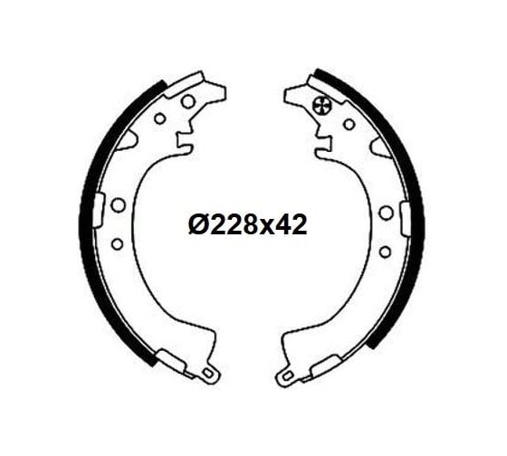 Колодки тормозные для автомобилей Toyota RAV 4 барабанные TRIALLI GF 4556 1