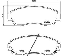 Колодки тормозные для автомобилей Honda CR-V / Haval F7 дисковые передние TRIALLI PF 4226
