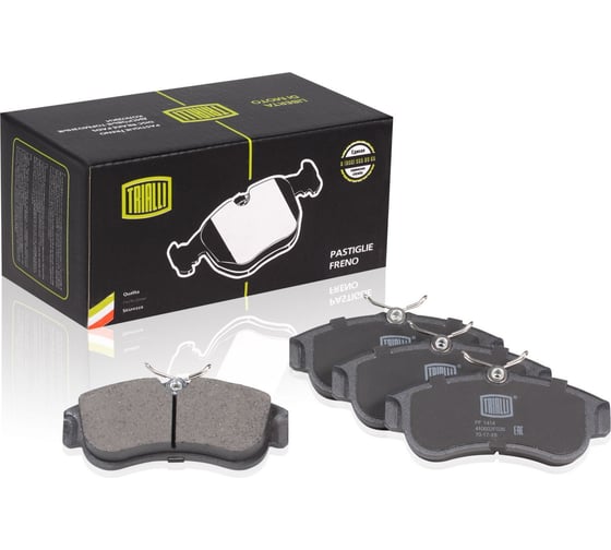 Колодки тормозные дисковые передние для автомобилей Nissan Almera N16 без ABS TRIALLI PF 1414 1