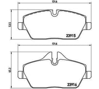 Колодки тормозные для автомобилей BMW 1 / Mini Cooper дисковые передние TRIALLI PF 4185