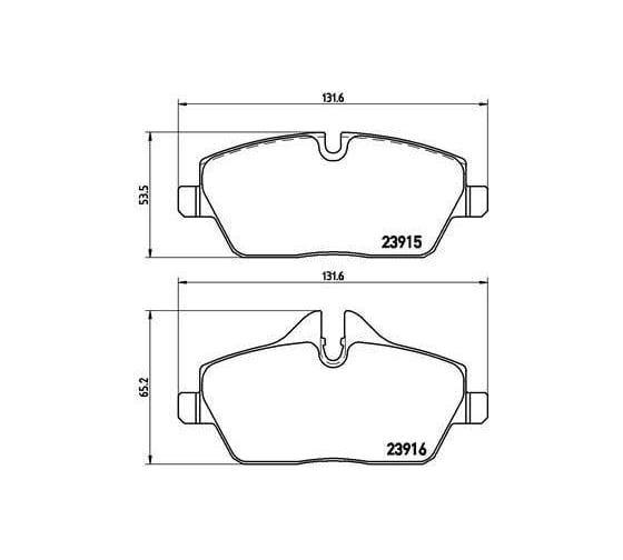 Колодки тормозные для автомобилей BMW 1 / Mini Cooper дисковые передние TRIALLI PF 4185 1