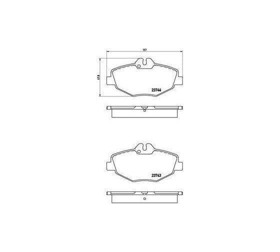 Колодки тормозные для автомобилей Mercedes E дисковые передние TRIALLI PF 4275