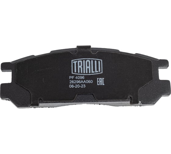 Колодки тормозные дисковые задние для автомобилей Subaru Impreza /Legacy I-III TRIALLI PF 4096