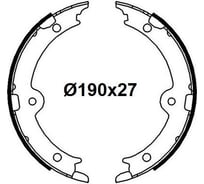 Колодки тормозные для автомобилей Lexus IS / / GS барабанные стояночного тормоза 190x27 TRIALLI GF 4638