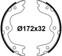 Колодки тормозные для автомобилей EX / G / FX / Nissan Teana J32 барабанные стояночного тормоза 172x32 TRIALLI GF 4618