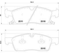 Колодки тормозные дисковые передние для автомобилей Jeep Grand Cherokee IV TRIALLI PF 4242