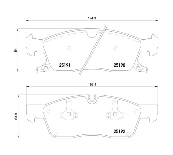 Колодки тормозные дисковые передние для автомобилей Jeep Grand Cherokee IV TRIALLI PF 4242