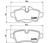 Колодки тормозные дисковые задние для автомобилей Mini Cooper S/D / Clubman TRIALLI PF 4294