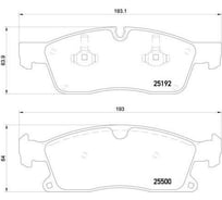 Колодки тормозные для автомобилей Mercedes ML дисковые передние 192x64 TRIALLI PF 4287