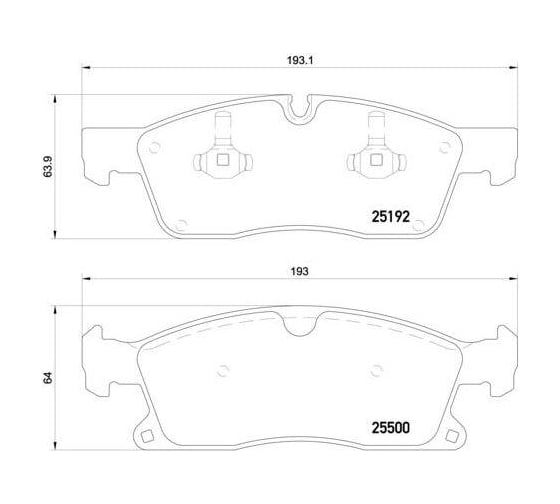Колодки тормозные для автомобилей Mercedes ML дисковые передние 192x64 TRIALLI PF 4287 1