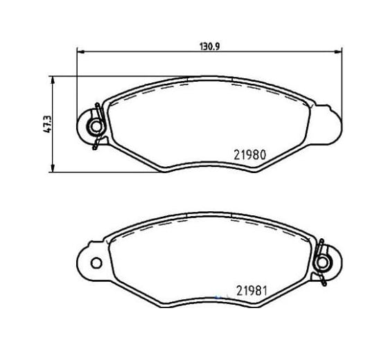 Колодки тормозные для автомобилей Renault Kangoo / Citroen Xsara без ABS дисковые передние TRIALLI PF 4159