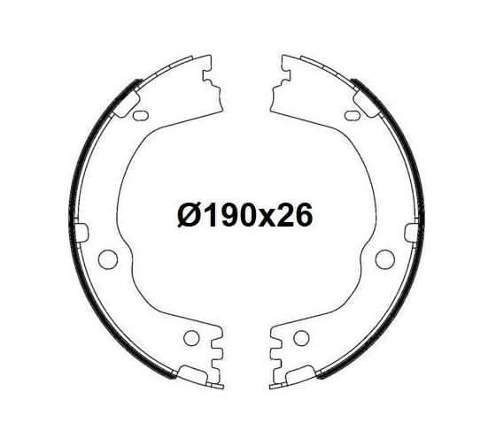 Колодки тормозные для автомобилей Hyundai Santa Fe II / Tucson II / Kia Sorento / Sportage барабанные стояночного тормоза 190x26 TRIALLI GF 4661 - выгодная цена, отзывы, характеристики, фото - купить в Москве и РФ