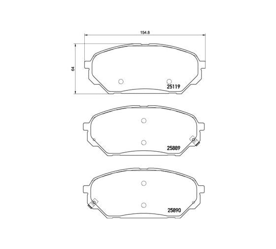 Колодки тормозные дисковые передние для автомобилей Hyundai ix55 TRIALLI PF 4234 1