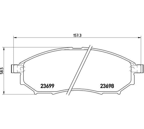 Колодки тормозные дисковые передние для автомобилей Nissan Murano / Pathfinder / Navara TRIALLI PF 1416
