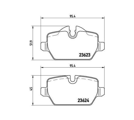 Колодки тормозные для автомобилей BMW 1 / 3 / Mini Countryman дисковые задние TRIALLI PF 4010