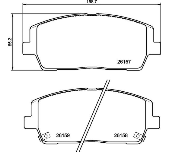 Колодки тормозные дисковые передние для автомобилей Hyundai Santa Fe / Kia Sorento с колёсными дисками R18 TRIALLI PF 0878 1