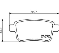 Колодки тормозные для автомобилей Renault Kangoo II / Mercedes Citan дисковые задние TRIALLI PF 4091