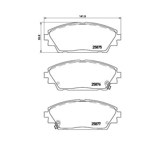 Колодки тормозные дисковые передние для автомобилей Mazda 3 / CX-3 TRIALLI PF 4264