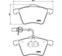 Колодки тормозные дисковые передние для автомобилей VW Transporter T4 156.3мм TRIALLI PF 1838