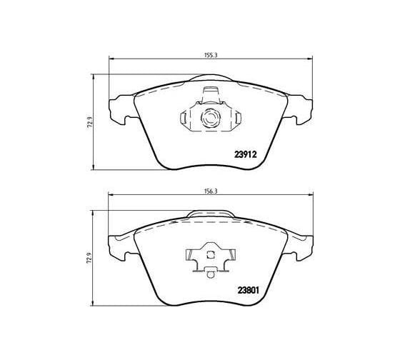 Колодки тормозные для автомобилей Volvo S40 / V40 дисковые передние R17 TRIALLI PF 4371