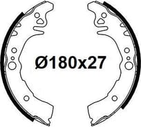 Колодки тормозные для автомобилей Toyota Vitz /FunCargo /Platz /Yaris /Echo /Vios барабанные TRIALLI GF 4573