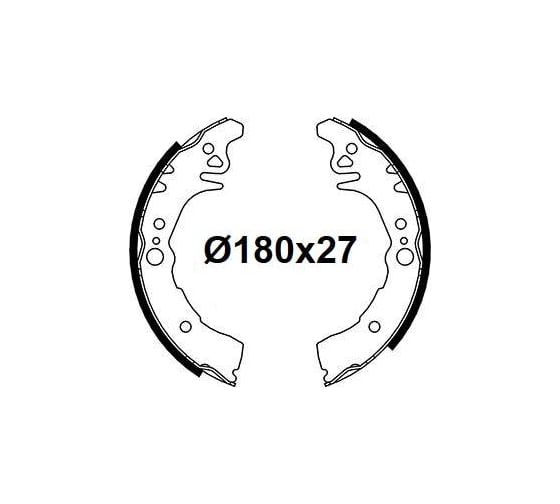 Колодки тормозные для автомобилей Toyota Vitz /FunCargo /Platz /Yaris /Echo /Vios барабанные TRIALLI GF 4573