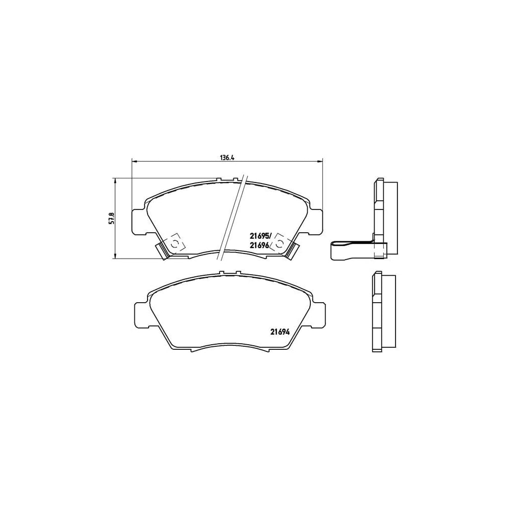 Колодки тормозные дисковые передние для автомобилей Honda Civic VII с ...
