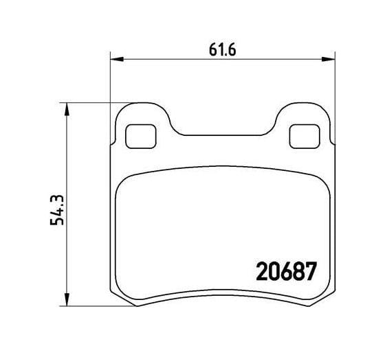 Колодки тормозные для автомобилей Mercedes 190 дисковые задние TRIALLI PF 4060