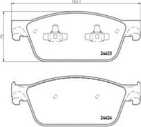Колодки тормозные дисковые передние для автомобилей VW Transporter T5 193.1мм TRIALLI PF 1841