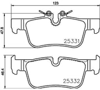 Колодки тормозные дисковые задние для автомобилей BMW X1 / 2 TRIALLI PF 4049