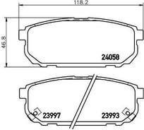 Колодки тормозные для автомобилей Kia Sorento / Sorento дисковые задние TRIALLI PF 4045 23570139