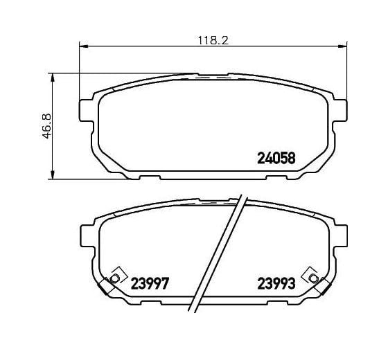 Колодки тормозные для автомобилей Kia Sorento / Sorento дисковые задние TRIALLI PF 4045