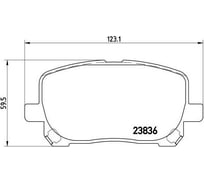 Колодки тормозные дисковые передние для автомобилей Toyota Avensis Verso TRIALLI PF 4348
