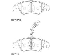 Колодки тормозные дисковые передние для автомобилей Audi A6 / A7 / Q5 TRIALLI PF 4174