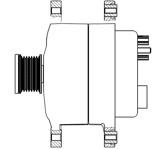 Генератор для автомобилей Renault Arkana /Duster II 1.3TCe/1.6i 150А StartVOLT LG 0935 1