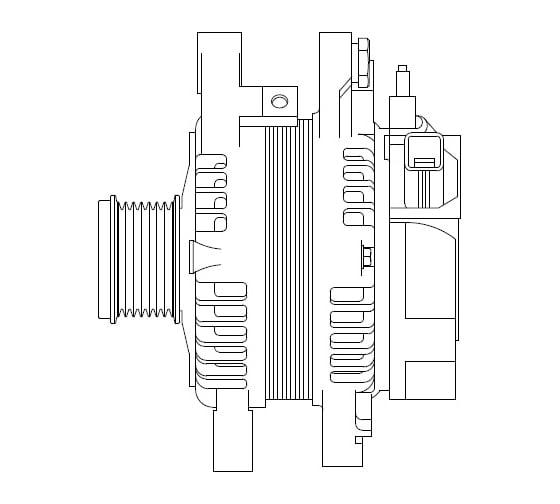 Генератор для автомобилей Toyota Camry V40 /Highlander /Lexus RX 3.5i 100A StartVOLT LG 1935 1