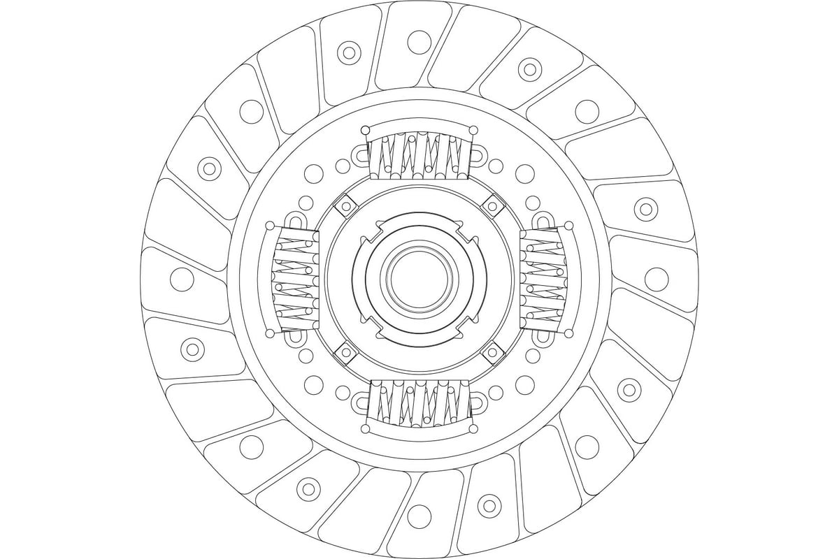 Диск сцепления ведомый для автомобилей Лада X-Ray 1.6i TRIALLI FD 801 ...