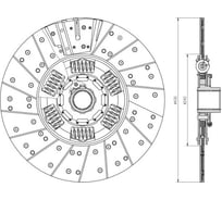 Диск сцепления ведомый для автомобилей Mercedes Actros / [OM541] 430мм TRIALLI FD 401